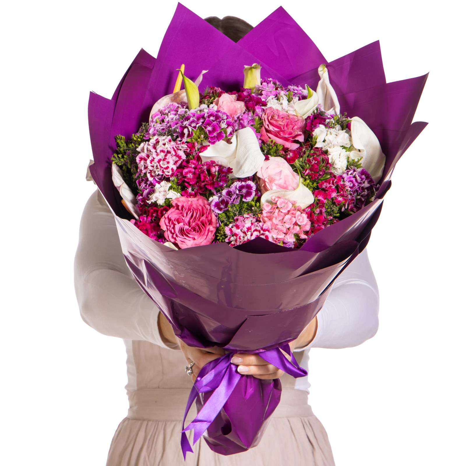 Rosy Charm Pembe Çiçek Buketi
